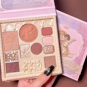 Ögon Shadow Eyeshadow Palette Glitter Earth Color Angel Powder Blusher Markera allt i en blank pallsmakeup 230904