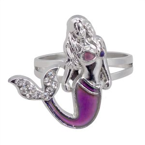 Wedding Rings Cincin Retro ikan merah lucu kebahagiaan kesehatan Keberuntungan Kekayaan cincin terbuka Enamel cincin pesona refleksi untuk wanita 230904