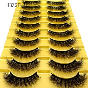 Falsche Wimpern, 38 Stile, 10 Paar, natürlich, lang, 3D-Nerzwimpern, falsche Wimpern, Make-up-Set, Nerzwimpern, Verlängerungsauge, kurz, 230904