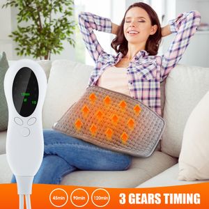 Back Massager Electric Heat Pad Massager Terapy för kroppsbuk Buk Ryggmärta Relief Vinter varmare filt Termisk massagematta 59 * 30cm 230904