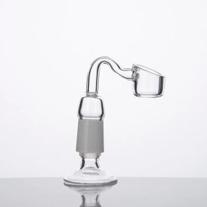 Supporto adattatore in vetro per cupole per pezzi di ciotola Adattatori per bong per tubi dell'acqua 14mm 18mm Maschio Femmina Giunto smerigliato Dropdown LL