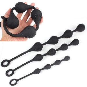 Brinquedos anal silicone gota de água plug grandes contas longas bolas de bunda ânus dilatador extensor massageador de próstata sexo adulto 230904