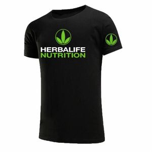 T-shirt da uomo Herbalife Nutrition T Shirt Moda Uomo Estate Manica corta in cotone Verde Logo Graphic Mans TshirtsMen's288F