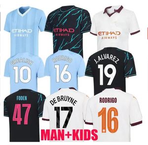 23 24 HAALAND maglie da calcio DE BRUYNE PHILLIPS MANS CITIES GREALISH STERLING MAHREZ FODEN Manchesters 2023 2024 maglie da calcio uomo bambino kit uniforme