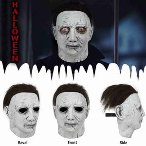 Máscaras de festa Cafele Meia Face Crianças Michael Myers Máscara Halloween Horror Máscaras de Látex Crianças Cosplay Traje Festa Adereços Presentes T230905