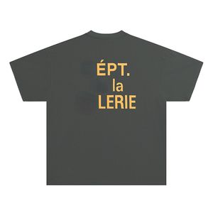 Trendige Marke Minimalistisches T-Shirt mit Buchstaben-Logo-Aufdruck für Herren und Damen, locker sitzendes Baumwoll-T-Shirt, Paar-Outfit