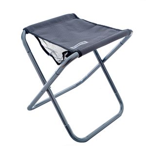 Kamp mobilyaları açık alüminyum alaşım katlanır tabure portatif balıkçılık kamp taburesi plaj sandalye 230905