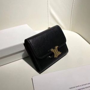 2023 New Designer Wallet Top Class Cowhide Luxury Wallet Women Short Wallets Credit Card Holder Handbag Zero Wallets Black Men Purse