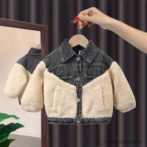 Down Coat 2023 Winter Spring Autumn New Baby Girls Boys Down Jackets Parkas Fashion Children Children Topps kläder Overrocks R230905