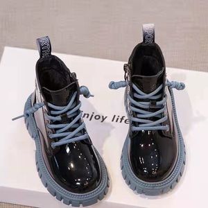 Stivali Autunno Inverno Bambini Stivali in pelle Stivali da neve per bambini Stivaletti impermeabili Stivali da neve per bambini Marca Ragazze Ragazzi Scarpe di gomma Fashio 230904