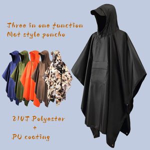 Waterproof Hooded Rain Poncho with Pocket for Adults, Lightweight Unisex Raincoat for Hiking, Camping, and Emergencies