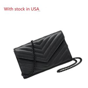 미국 창고 빠른 배송 재고 진짜 사진 검은 색 색상의 블랙 골드 실버 하드웨어 고급 디자이너 어깨 가방 클래식 체인 플랩 가방