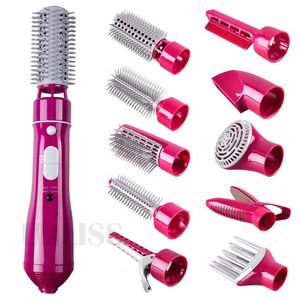 Hair Dryers Air Brush Rotating Electric Straightener Curler Dryer Comb Negative Ion Styler 230904