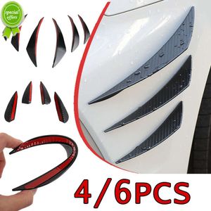 New 4/6pcs Front Bumper Lip Decoration Diffuser Splitter Fins Body Spoiler Canard Auto Modified Canard Exterior Parts Universal