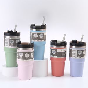 304 stainless steel car cup double layer insulation cup cold insulation ice cream cup car portable coffee cup 20oz