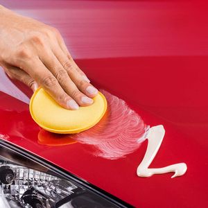 Esponja aplicadora de espuma de cera para carro, luxuosa, 10 peças, almofadas, 10cm, esponja de limpeza amarela, ferramenta de lavagem, lavagem de carro