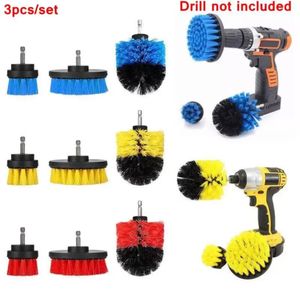 Ny Power Scrub Brush Drill Cleaning Brush 3 st/parti för badrumsduschplattor Gordlösa Power Scrubber Drill Attachment Borste till sjöss