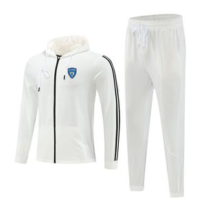 SC Bastia Men's Tracksuits Outdoor Sports Warm Long Sleeve Clothing Full Zipper With Cap Long Sleeve Leisure Sports Suit