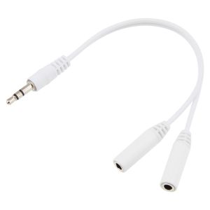 3.5mm Audio Y Splitter Cable Jack 1 Male to 2 Female Stereo Earphone Adapter Aux Cord Line For Headphone Speaker