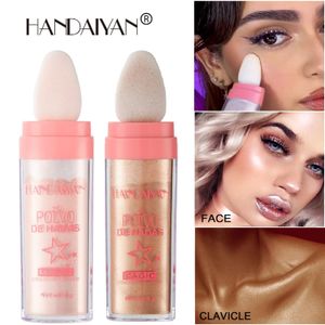 Corpo Glitter Handaiyan Shimmer Fada Pó Branco Solto Highlighter Rosto Corpo Glitter Wand Maquiagem Bronzer Polvo de Hada Cosméticos 230904