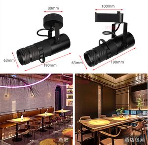 Ayarlanabilir Focus Cob LED Downlight Yüzeye Monte 3W 7W LED Tavan Spot Işığı Arka Plan Bar Restoran Müzesi Dekor D2.0