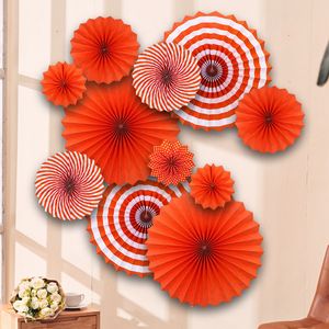 Noel dekorasyonları luanqi 6pcs diy pembe mor yeşil mavi tekerlek kağıt mendil asma fan çiçekleri zanaat için doğum günü partisi düğün bebek duş dekor 230905