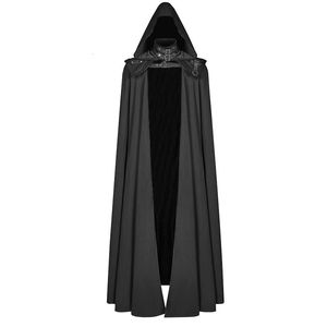 Casacos de Trench Masculinos Unisex Medieval Jaqueta Com Capuz Gótico Cape Casaco Homens Mulheres Long Trenches Halloween Cosplay Wizard Death Cloak Robe Traje 230904