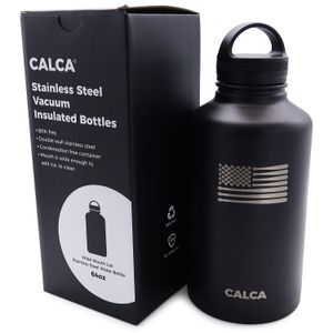 Canecas 2000ml 2L CALCA 64oz Beisebol Tampa de Boca Larga Garrafa de Água de Aço Inoxidável com Parede Dupla Vácuo Isolado Copo de Viagem 230906