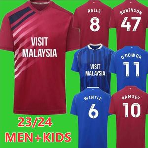 23 24 Cardiff Ralls Men Kids Kit Soccer Jerseys Philogenep rinomhota colwill ratcliffe o'dowda Home 3rd Child Football Shirtsユニフォームソックス998