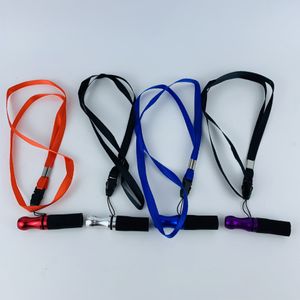 Hookah Mouthpiece Tips Hose Nozzle with Lanyard Hang Rope Silicone Aluminum Such Tip Shisha Water Pipe Mouthpieces Mix Color Wholesale