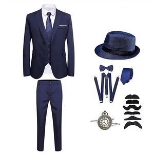 Tute da uomo Il Grande Gatsby Gentiluomo Ruggenti anni '20 Abiti vintage degli anni '20 Abiti Blazer Accessori Set Costume da tre pezzi 230906