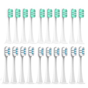 Escovas de dentes cabeça de substituição cabeças de escova para xiaomi mijia t300t500t700 sonic escova de dentes elétrica bocais de cerdas macias com tampas pacote selado 230906