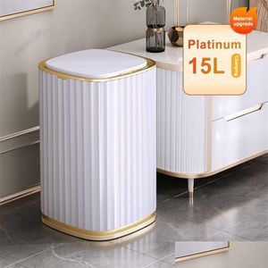 Avfallsbehållare Joybos Matic Sensor DustBin Intelligent Trash Can Smart Electric Bin Home skräp för kök Badrum 211229 Drop Delive DHWJF