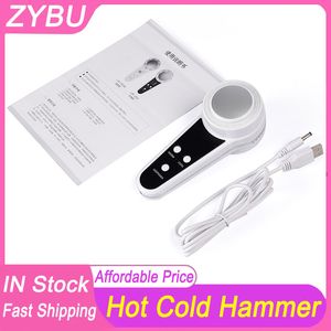 Portable Hot Cold Hammer Home Facial Massager Lead-in Device Skin Lifting Tighten Face Rejuvenation Anti-aging Wrinkle Removal Skin Moisturizing Beauty Machine