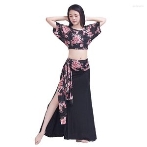 Scene Wear Belly Dance Kirt Practice Clothes Long Suit Luxury Modern Print Prestation Carnaval Costumes Sexig kvinna 2023