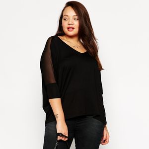 Kobiety damski Plus Tshirt Summer eleganckie luźne bluzka kobiety 34 Batwing Rękaw Zachęt