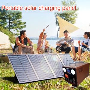 Tragbares Solarpanel 100 W 150 W 300 W 400 W 500 W 600 W mit zwei 5 V USB 18 V DC-Ausgang monokristallines Solarladegerät faltbar für Generator 12 V Kraftwerk RV-Batterie