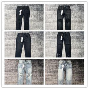 Lila jeans designer män kvinnor byxor sommarhål ny stil självodling fötter 71