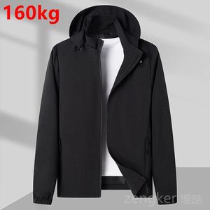 Men's Jackets Large Size Jacket Plus Spring Autumn Outdoor Leisure Big Yards With Hooded Top Oversize Coat 7XL 8XL