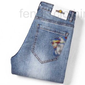 Men's Jeans designer Official Website Treasure 2021 Autumn New Embroidered with Micro Elastic Feet Pants SBRD