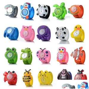 Other Lovely Cartoon Fashion Animal Zoo Slap Watches Sile Wrist Watch Boys Girls Children Kids 2022 Drop Delivery Jewelry Cufflinks Ti Otlp1