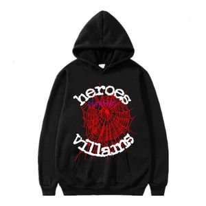 Urm1 2023 homens e mulheres hoodies moda aranha web sp5der 55555 edredons define hip hop com capuz pulôver camisola moletom