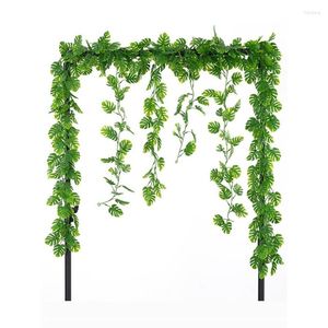 Декоративные цветы 72 сетки зеленая листва виноградная лоза искусственные растения для рождественской елки аксессуары свадьба открытый сад арка декор стены дома