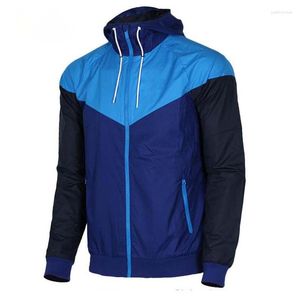 Tecido designer masculino primavera outono windrunner jaqueta casaco fino esportes blusão casal secagem rápida roupas à prova de vento