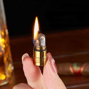 New Mini Cheap Igniter Pendant Keychain Grinding Wheel Kerosene Lighter Smoking Set Gift NKKI