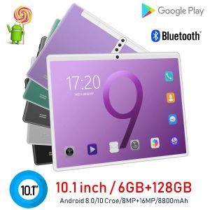 10.1 인치 안드로이드 12 태블릿 PC 컴퓨터 6GB RAM+128GB ROM 8000mAh 듀얼 카메라 WiFi Bluetooth