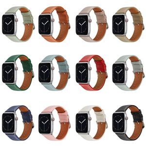 Business Men skórzany zegarek Zespół Smart Straps do Apple Watch Band Ultra 38mm 44mm 45mm 45 mm iWatch Band Series 8 9 4 5 6 7 Kobiety