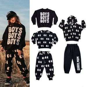 Tröjor tröja för barn 2023 Autumn LMH Series Boys and Girls Eyes Hooded Coat Pure Cotton Sweater Baby Suit 230906