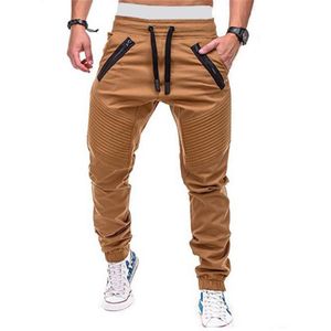 2020 Pantaloni da jogging da uomo casual Pantaloni sportivi cargo sottili solidi Pantaloni multi-tasca maschili Pantaloni da uomo nuovi di abbigliamento sportivo Hip Hop Harem Pant342q