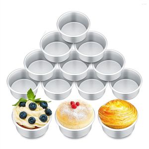 Ferramentas de cozimento 18 peças 4 polegadas bandeja de bolo pequena mini panelas redondas para assar queijo pizza quiche